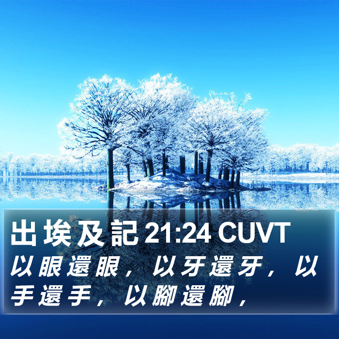 出 埃 及 記 21:24 CUVT Bible Study