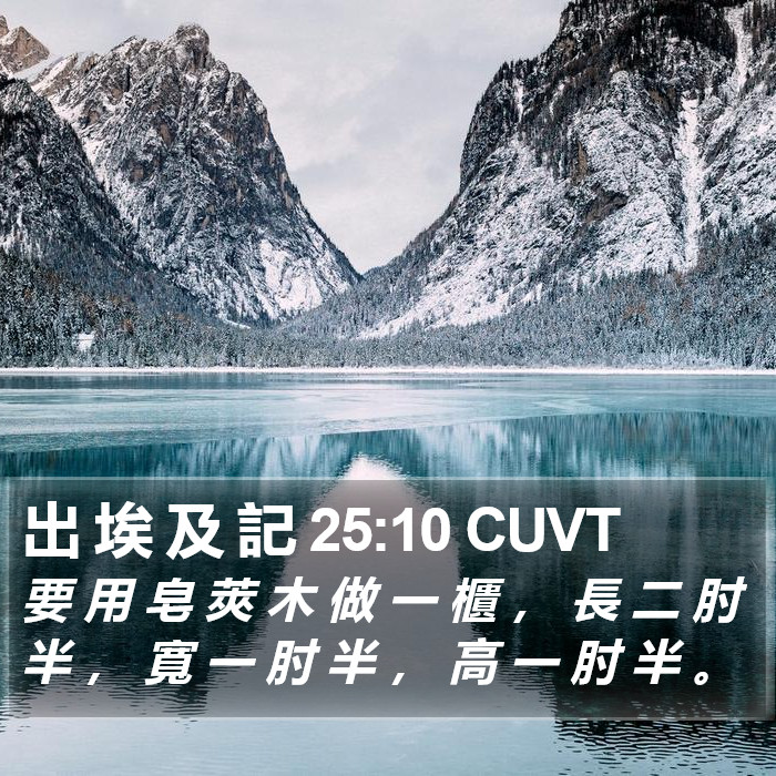 出 埃 及 記 25:10 CUVT Bible Study
