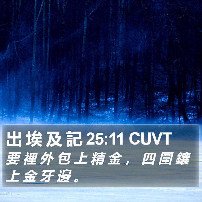 出 埃 及 記 25:11 CUVT Bible Study
