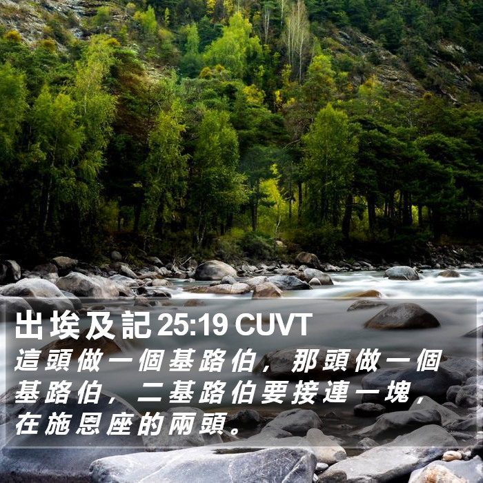 出 埃 及 記 25:19 CUVT Bible Study