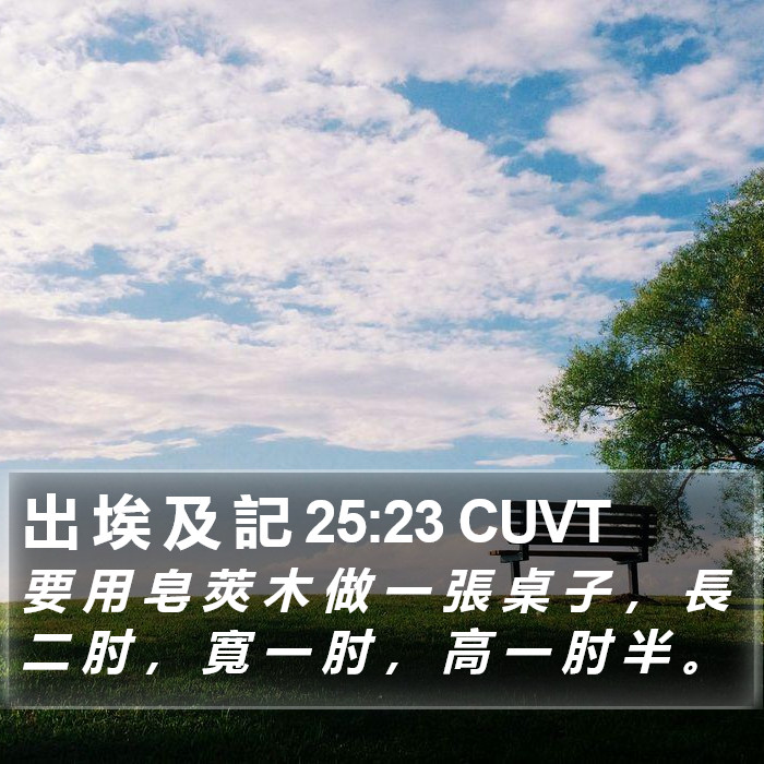 出 埃 及 記 25:23 CUVT Bible Study