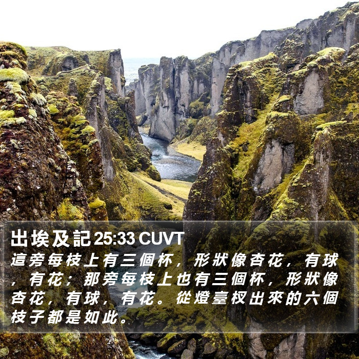 出 埃 及 記 25:33 CUVT Bible Study