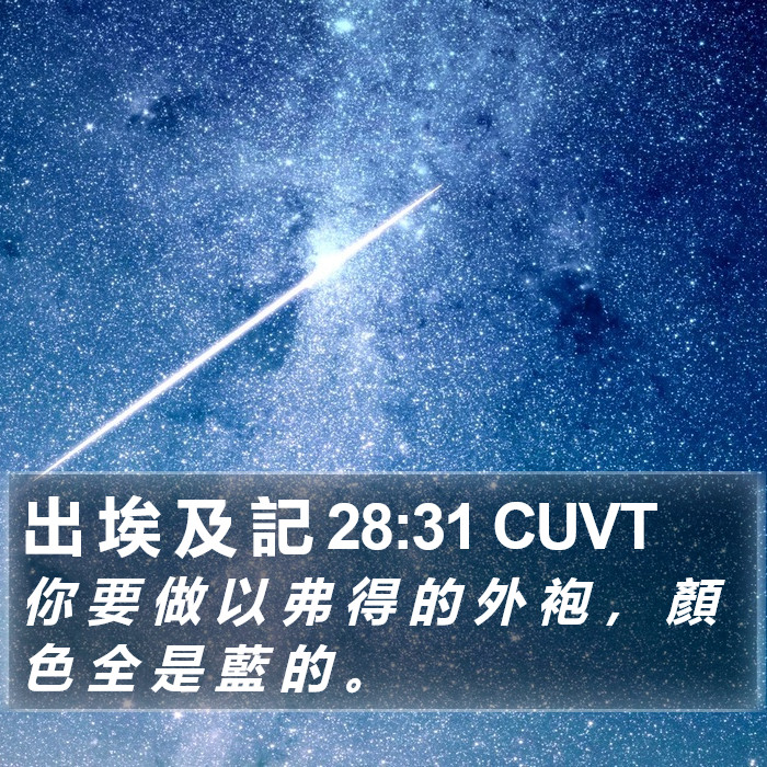 出 埃 及 記 28:31 CUVT Bible Study
