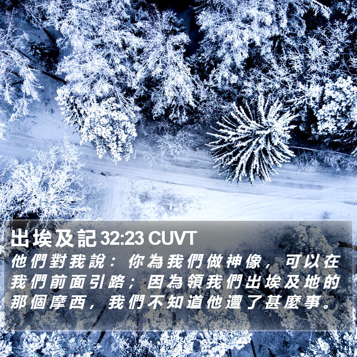 出 埃 及 記 32:23 CUVT Bible Study