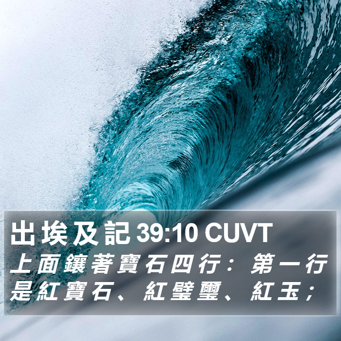 出 埃 及 記 39:10 CUVT Bible Study