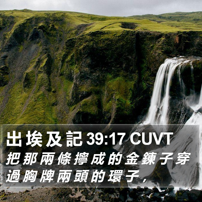 出 埃 及 記 39:17 CUVT Bible Study