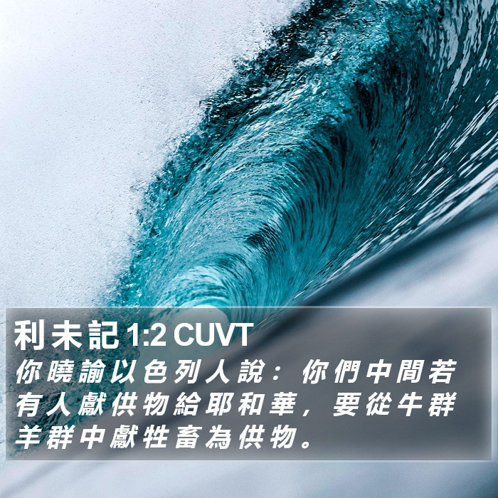 利 未 記 1:2 CUVT Bible Study