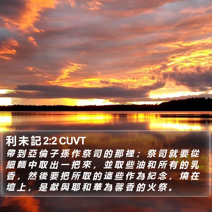 利 未 記 2:2 CUVT Bible Study