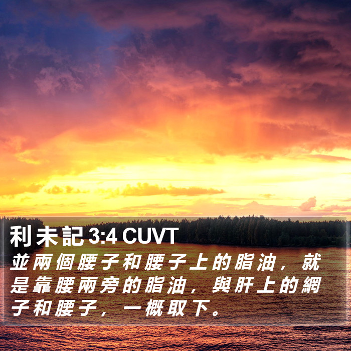 利 未 記 3:4 CUVT Bible Study
