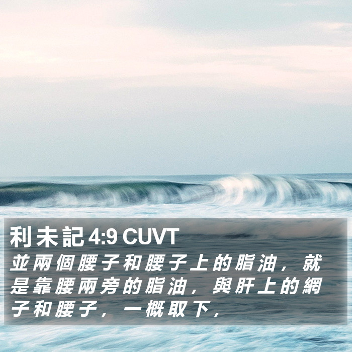 利 未 記 4:9 CUVT Bible Study