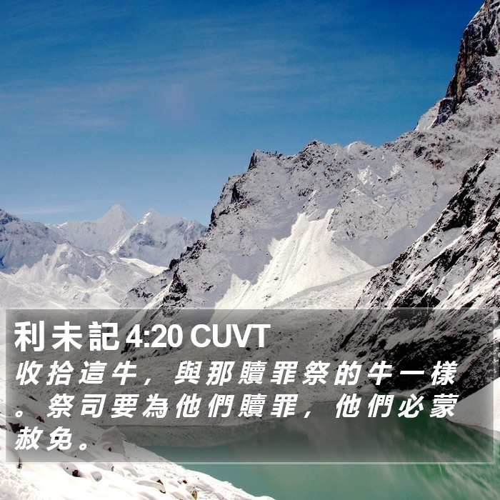 利 未 記 4:20 CUVT Bible Study