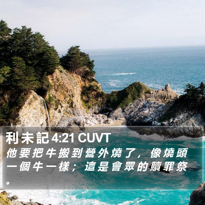 利 未 記 4:21 CUVT Bible Study