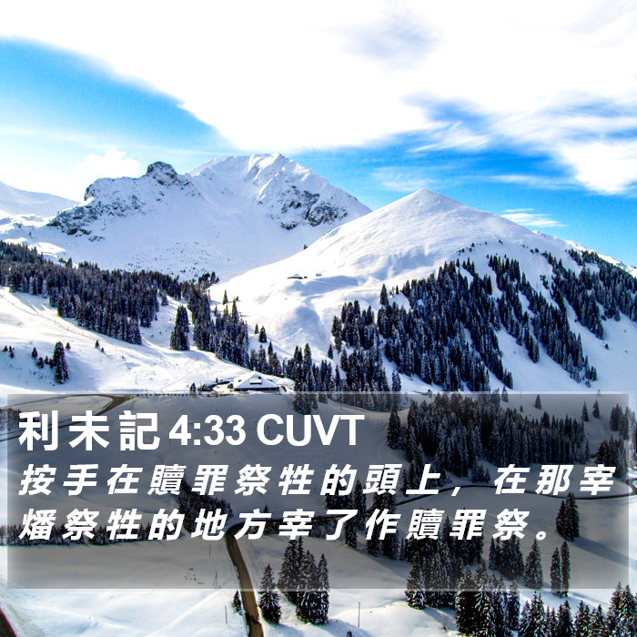 利 未 記 4:33 CUVT Bible Study