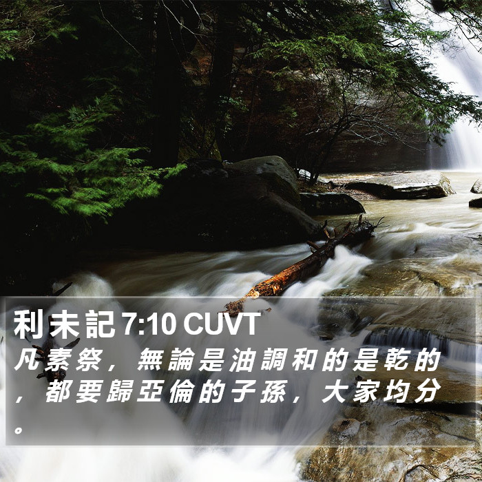 利 未 記 7:10 CUVT Bible Study