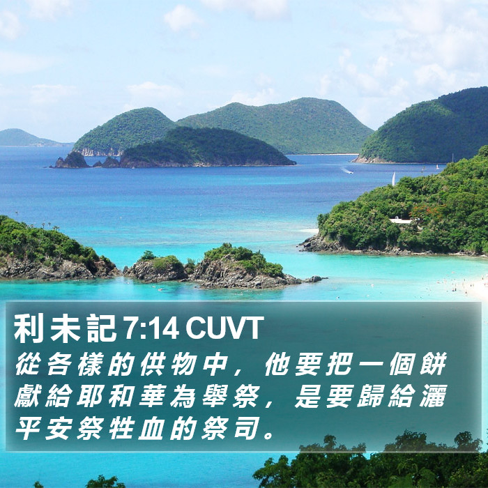 利 未 記 7:14 CUVT Bible Study
