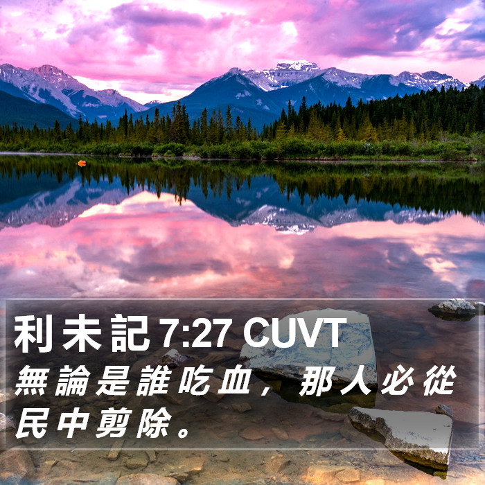利 未 記 7:27 CUVT Bible Study