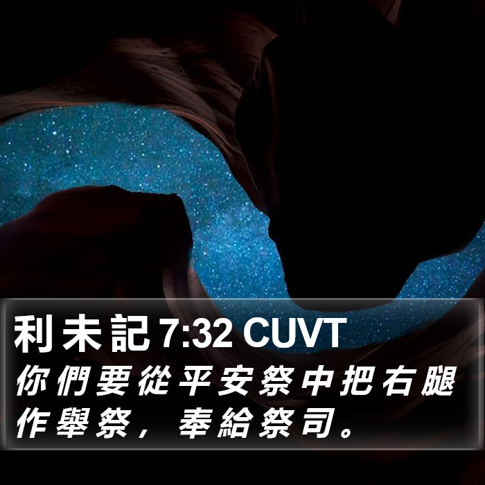 利 未 記 7:32 CUVT Bible Study
