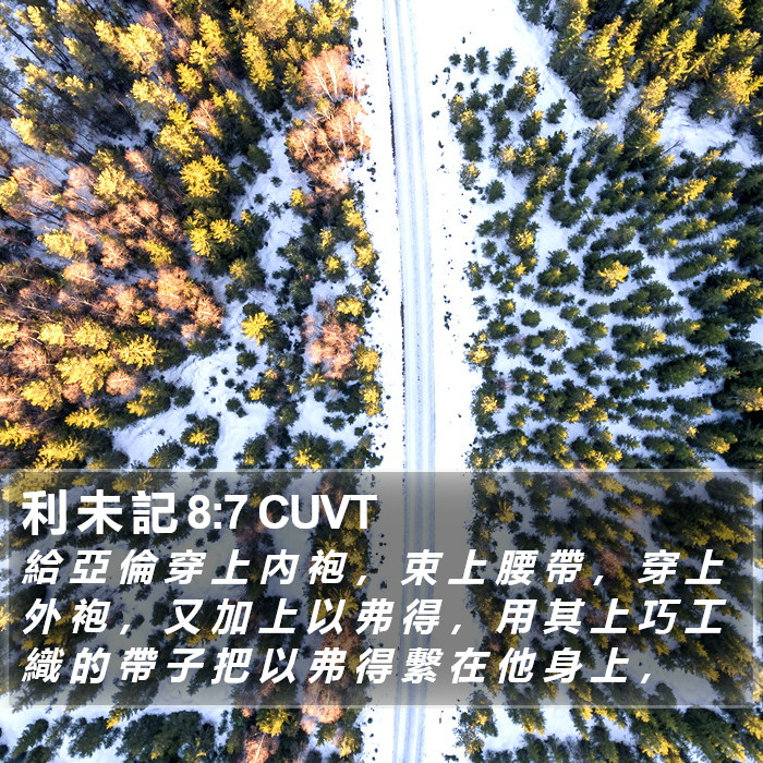 利 未 記 8:7 CUVT Bible Study