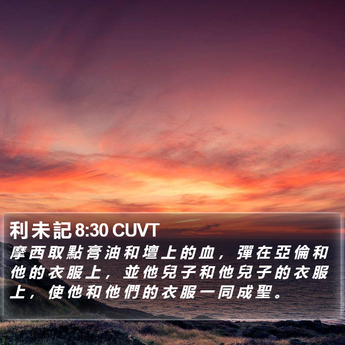 利 未 記 8:30 CUVT Bible Study