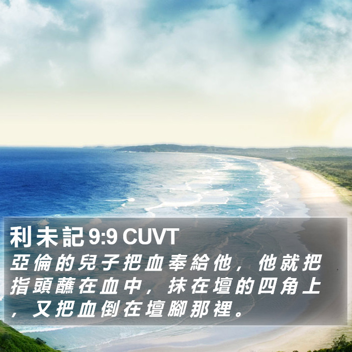 利 未 記 9:9 CUVT Bible Study