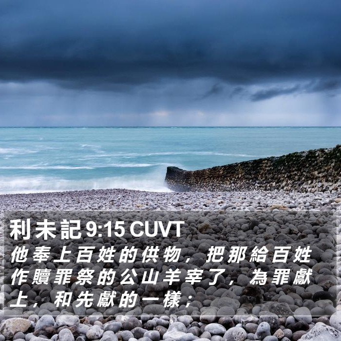 利 未 記 9:15 CUVT Bible Study