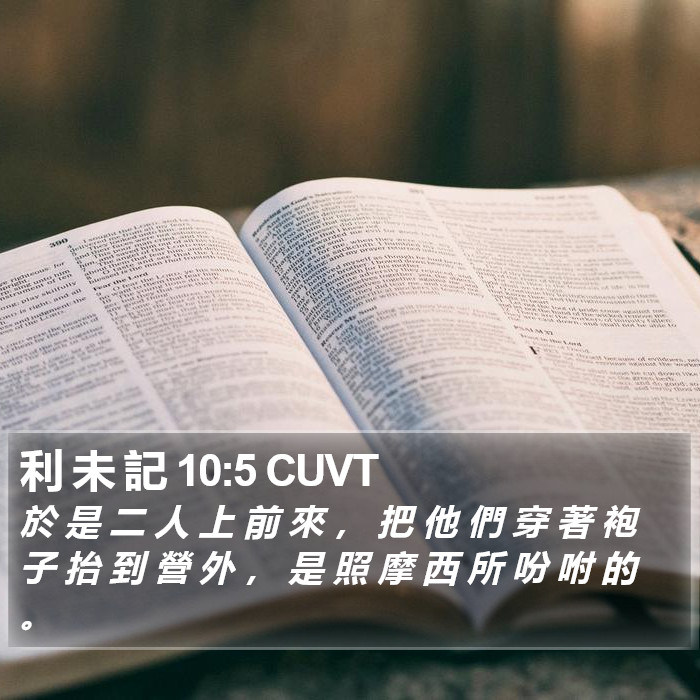 利 未 記 10:5 CUVT Bible Study