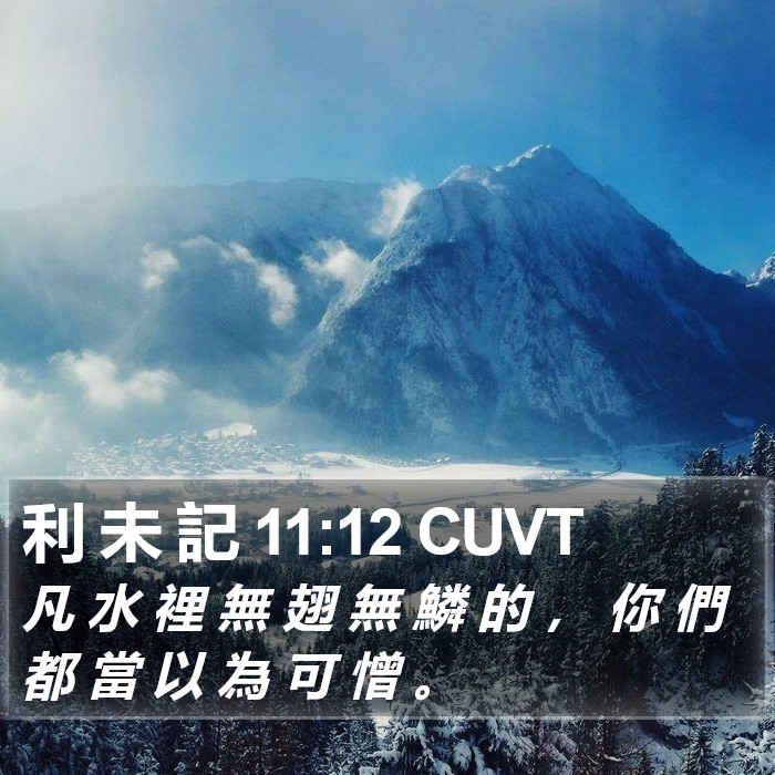 利 未 記 11:12 CUVT Bible Study