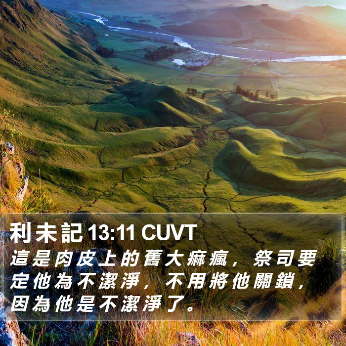 利 未 記 13:11 CUVT Bible Study