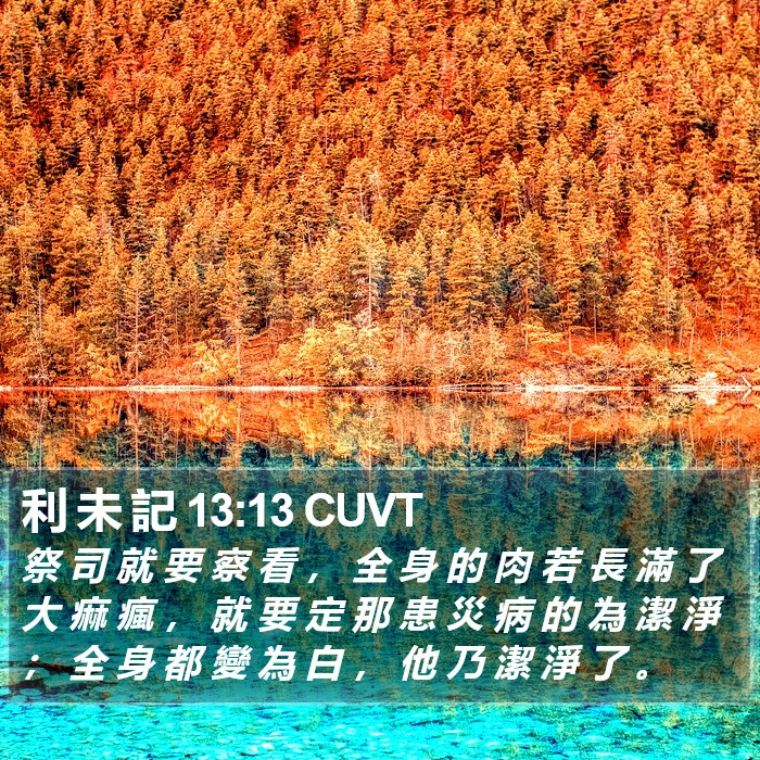 利 未 記 13:13 CUVT Bible Study