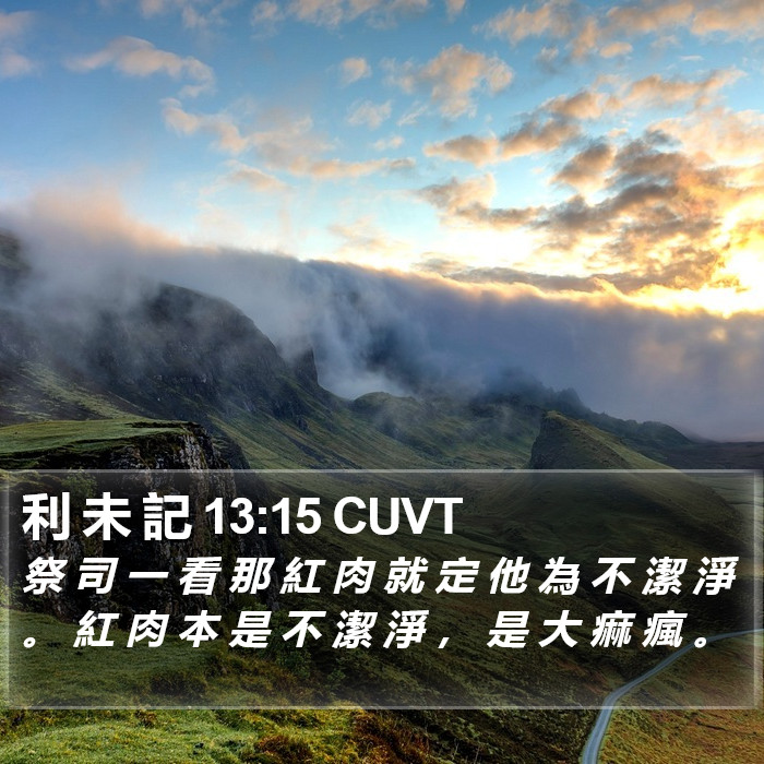 利 未 記 13:15 CUVT Bible Study