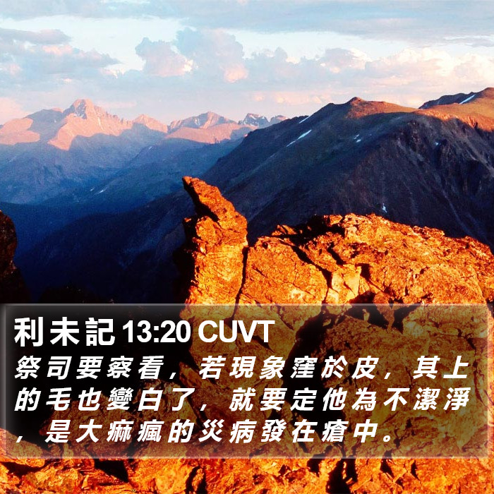 利 未 記 13:20 CUVT Bible Study