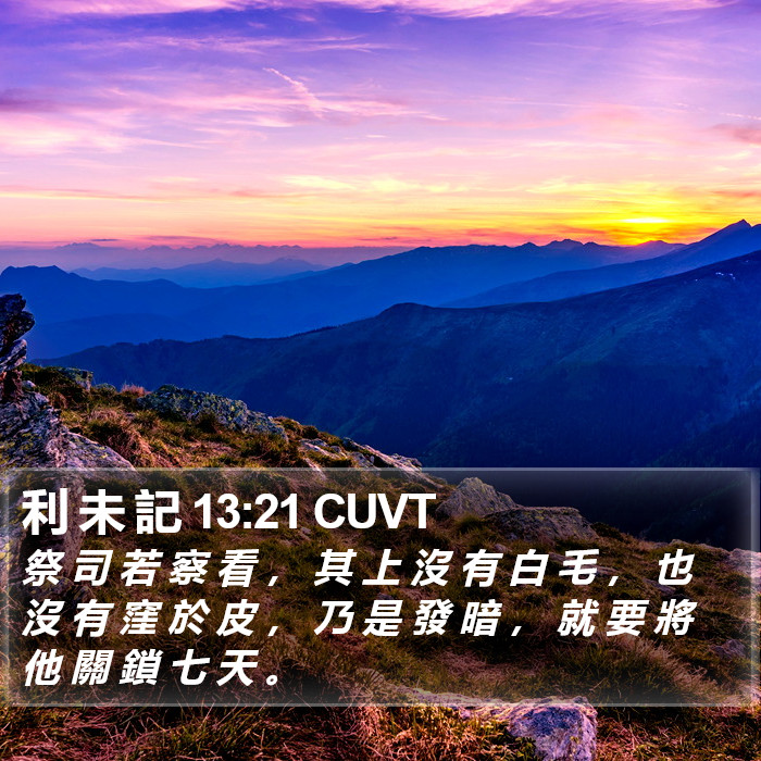 利 未 記 13:21 CUVT Bible Study