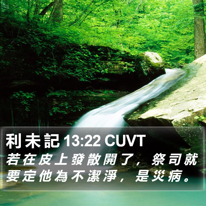 利 未 記 13:22 CUVT Bible Study