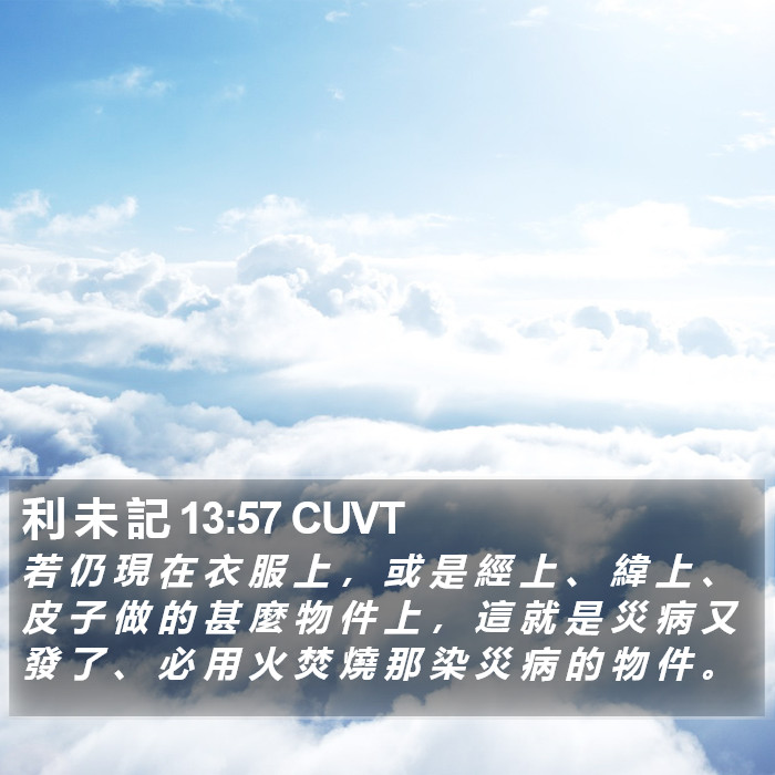 利 未 記 13:57 CUVT Bible Study