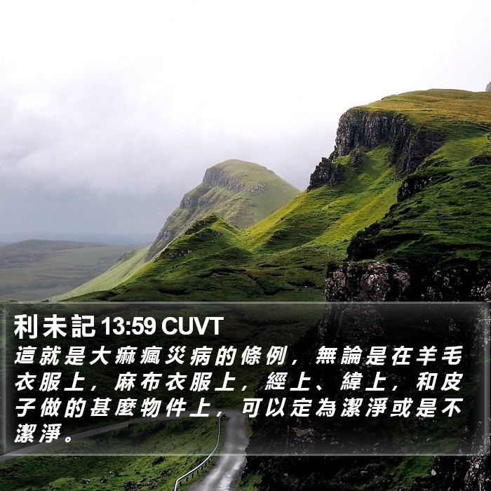利 未 記 13:59 CUVT Bible Study