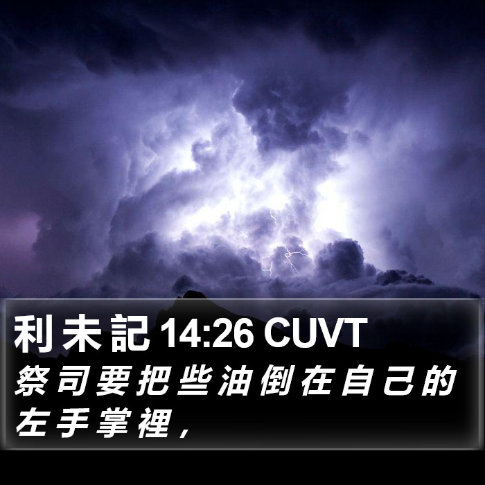 利 未 記 14:26 CUVT Bible Study