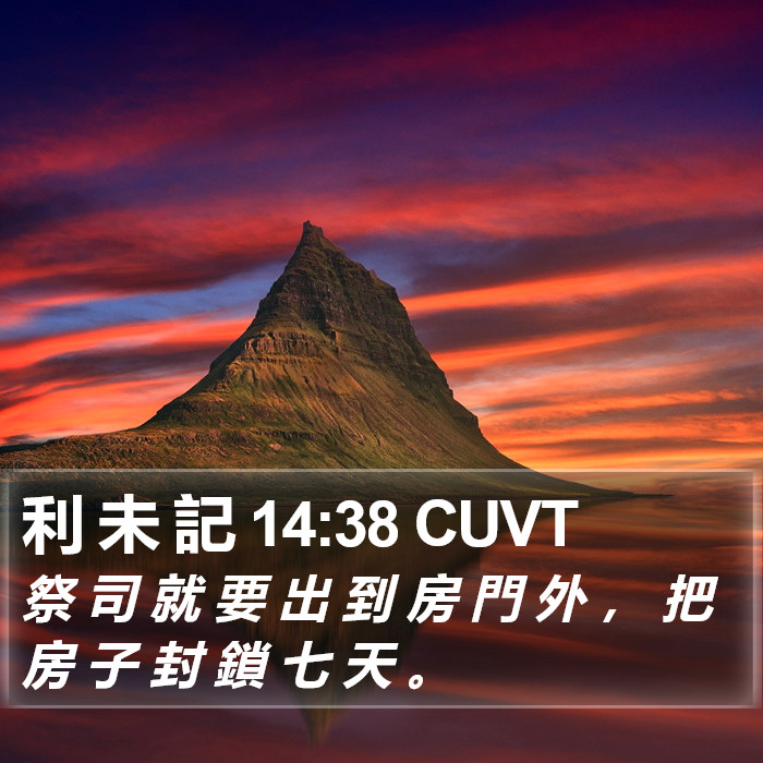 利 未 記 14:38 CUVT Bible Study