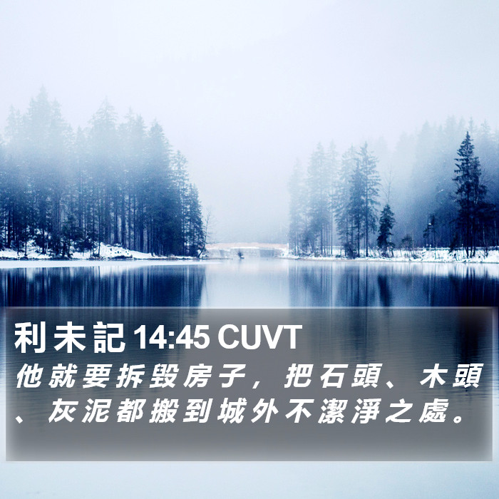 利 未 記 14:45 CUVT Bible Study