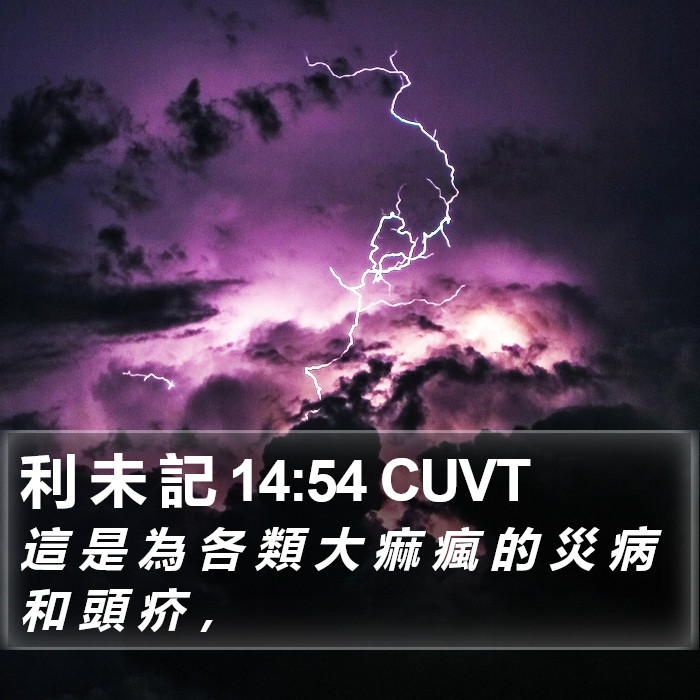 利 未 記 14:54 CUVT Bible Study