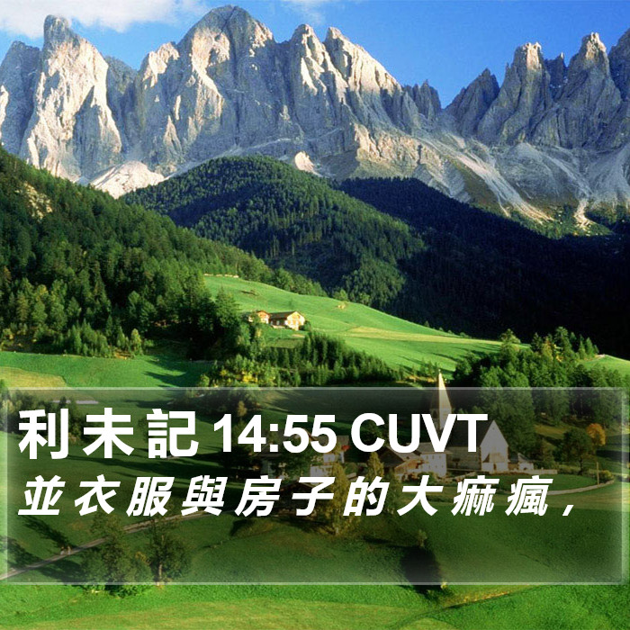 利 未 記 14:55 CUVT Bible Study