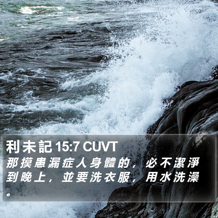 利 未 記 15:7 CUVT Bible Study