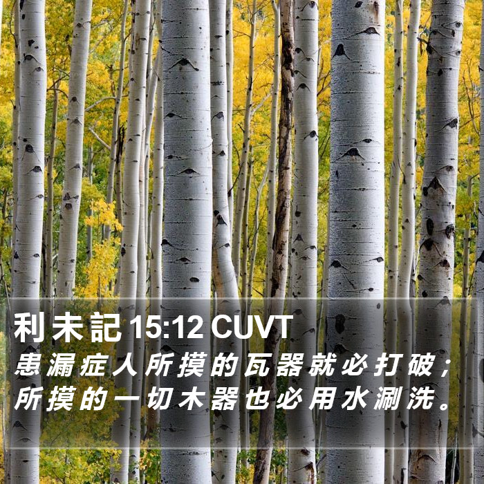 利 未 記 15:12 CUVT Bible Study
