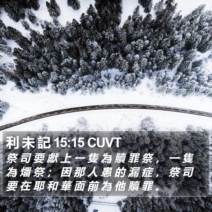利 未 記 15:15 CUVT Bible Study