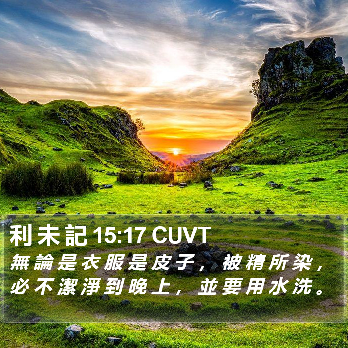 利 未 記 15:17 CUVT Bible Study