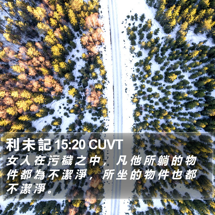 利 未 記 15:20 CUVT Bible Study