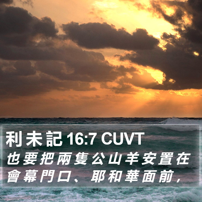 利 未 記 16:7 CUVT Bible Study