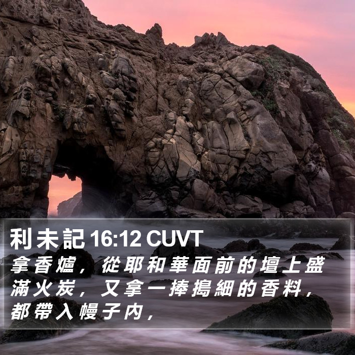 利 未 記 16:12 CUVT Bible Study