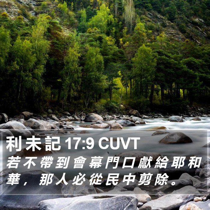 利 未 記 17:9 CUVT Bible Study