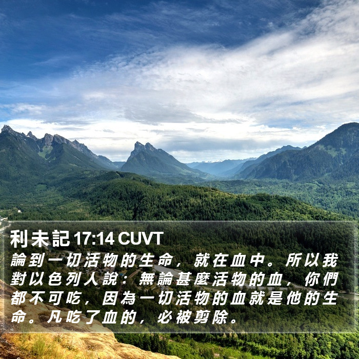 利 未 記 17:14 CUVT Bible Study