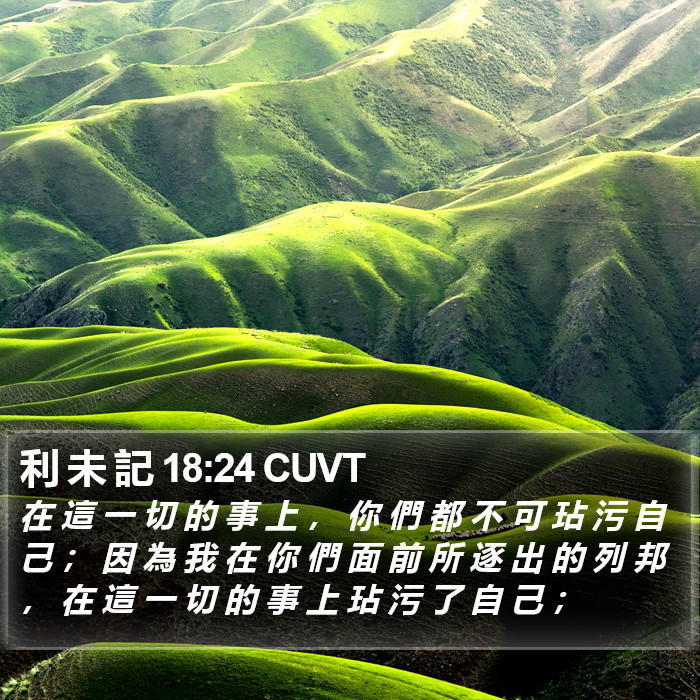利 未 記 18:24 CUVT Bible Study